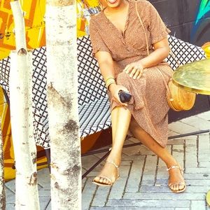 Polka dots midi dress